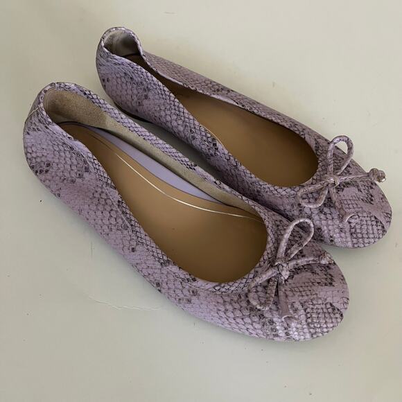 Vionic 'Callisto' Women's 8 Ballet Flat Orthotic Comfort Shoe Purple Snakeskin - Picture 2 of 7